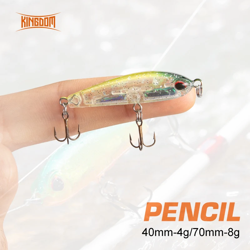 

Kingdom Ps-40/70 Vibrate Sinking Pencil Fishing Lures Far Casting Swimbaits Wobblers Artificial Hard Baits pesca Lures For Bass
