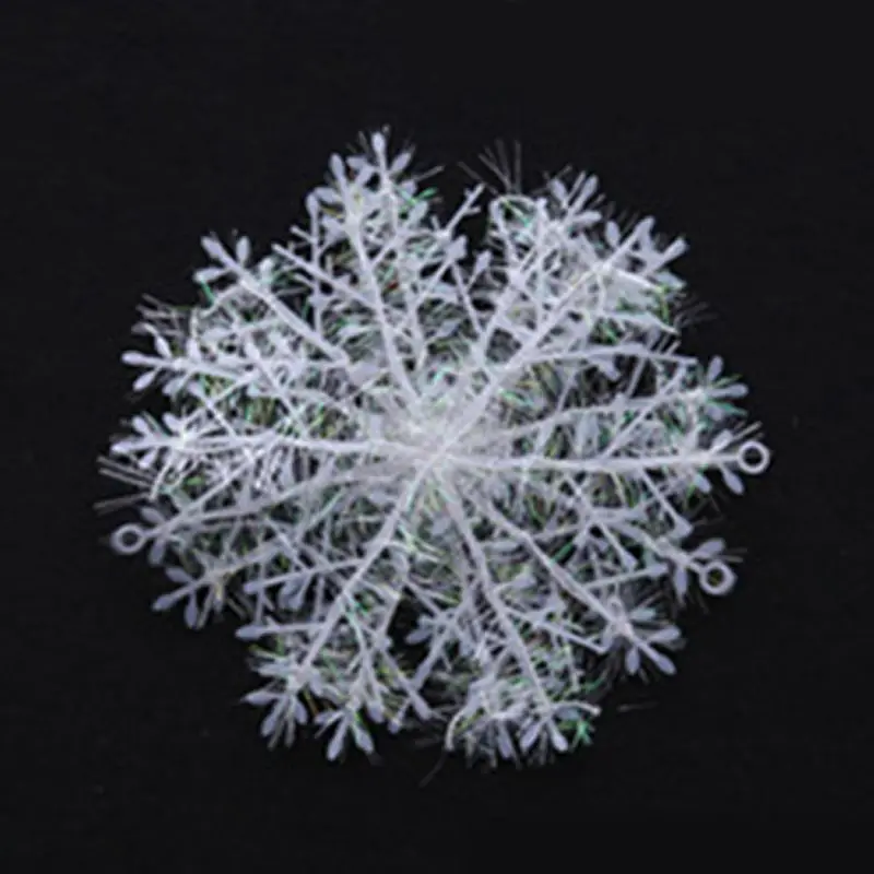 Christmas Display Window Artificial Snow Decoration Snowflake String Xmas Party Romantic Wedding Double Side Sticker SnowflakeCM