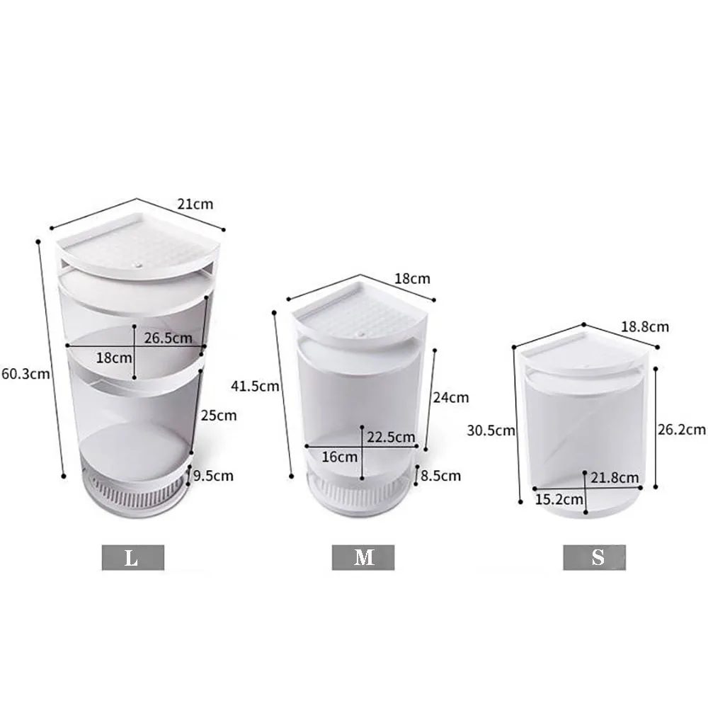 

30-40cm Bathroom Accessories 360-Degree Rotating Wall-Mounted Multi-Function Shelf Shampoo Cosmetics Kitchen Household Storage