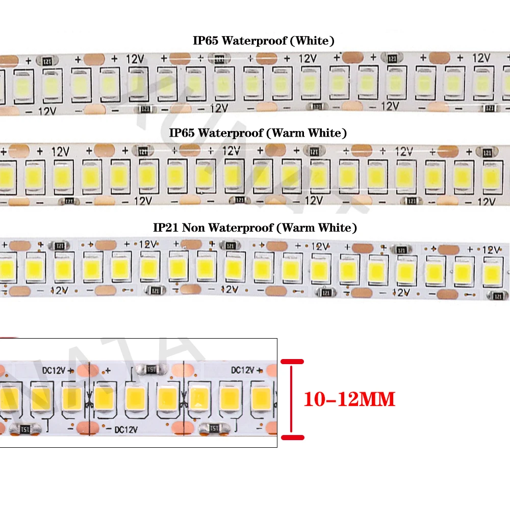 DC12V SMD 2835 Светодиодная лента 300 светодиодный S 1200 светодиодный S 2400 светодиодный S водонепроницаемая лента стабильный супер яркий светодиодный светильник для украшения дома 5 м