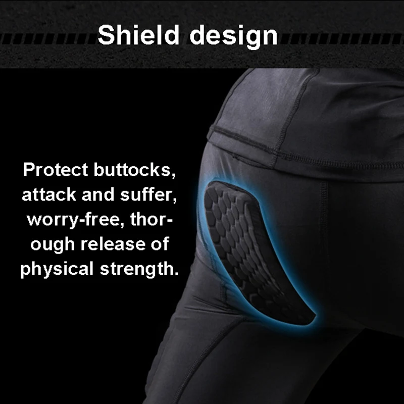 Для взрослых мужчин мягкие Компрессионные шорты хип и T протектор для футбола