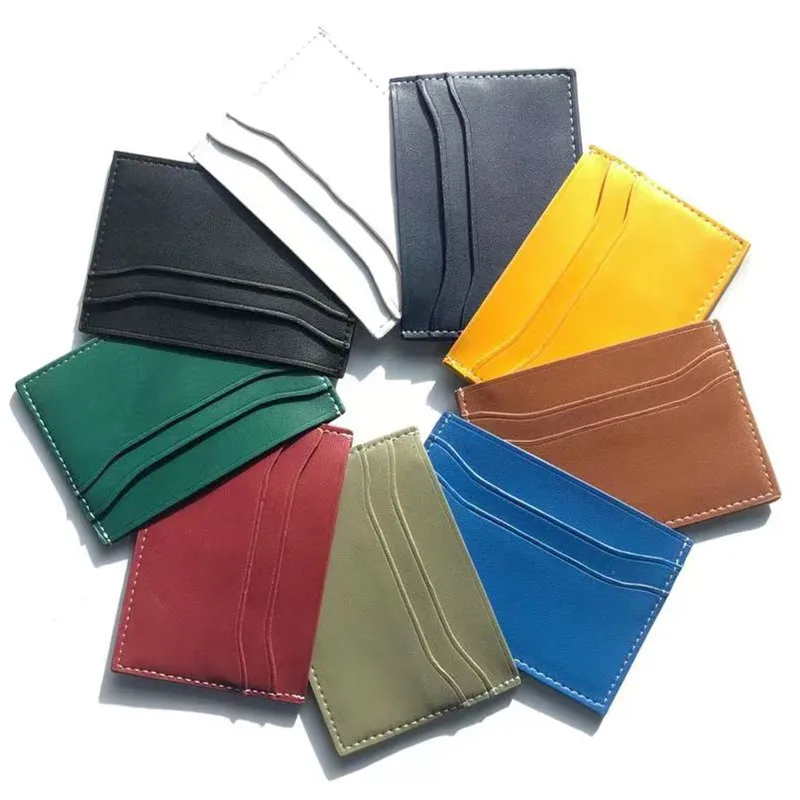 

2022 New GY Designer Women's Credit Card ID Cardholder Men's Small Wallet Cash Clip 10 Colors Leatherwear