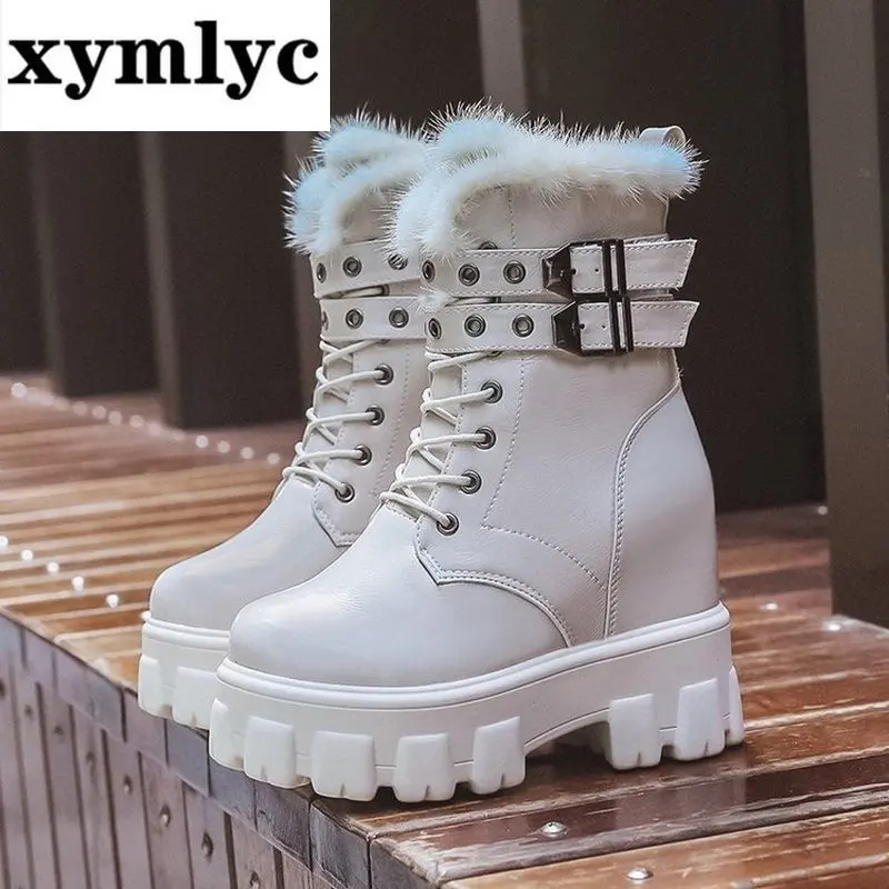 

2020 New Women Boots Winter Warm Snow Boots Women Faux pu Ankle Boots For Female Winter Shoes Botas Mujer Plush Shoes Woman hot