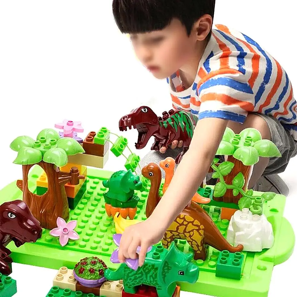 40 шт. строительные блоки пластиковые игрушки для детей модели Животных Фигурки