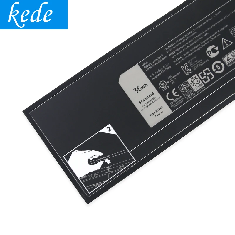 Kede оригинальный HXFHF Аккумулятор для ноутбука Venue 11 Pro (7130) (7139) 7310 VJF0X (7 4 V 36WH) |