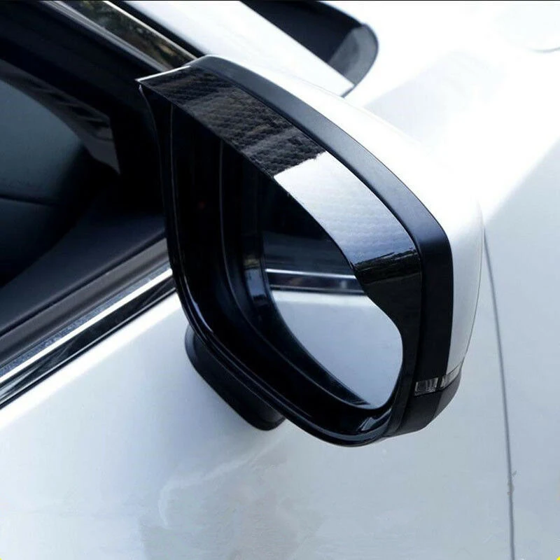 Углеродное волокно зеркало заднего вида Дождь Крышка для бровей Накладка Mazda CX 5