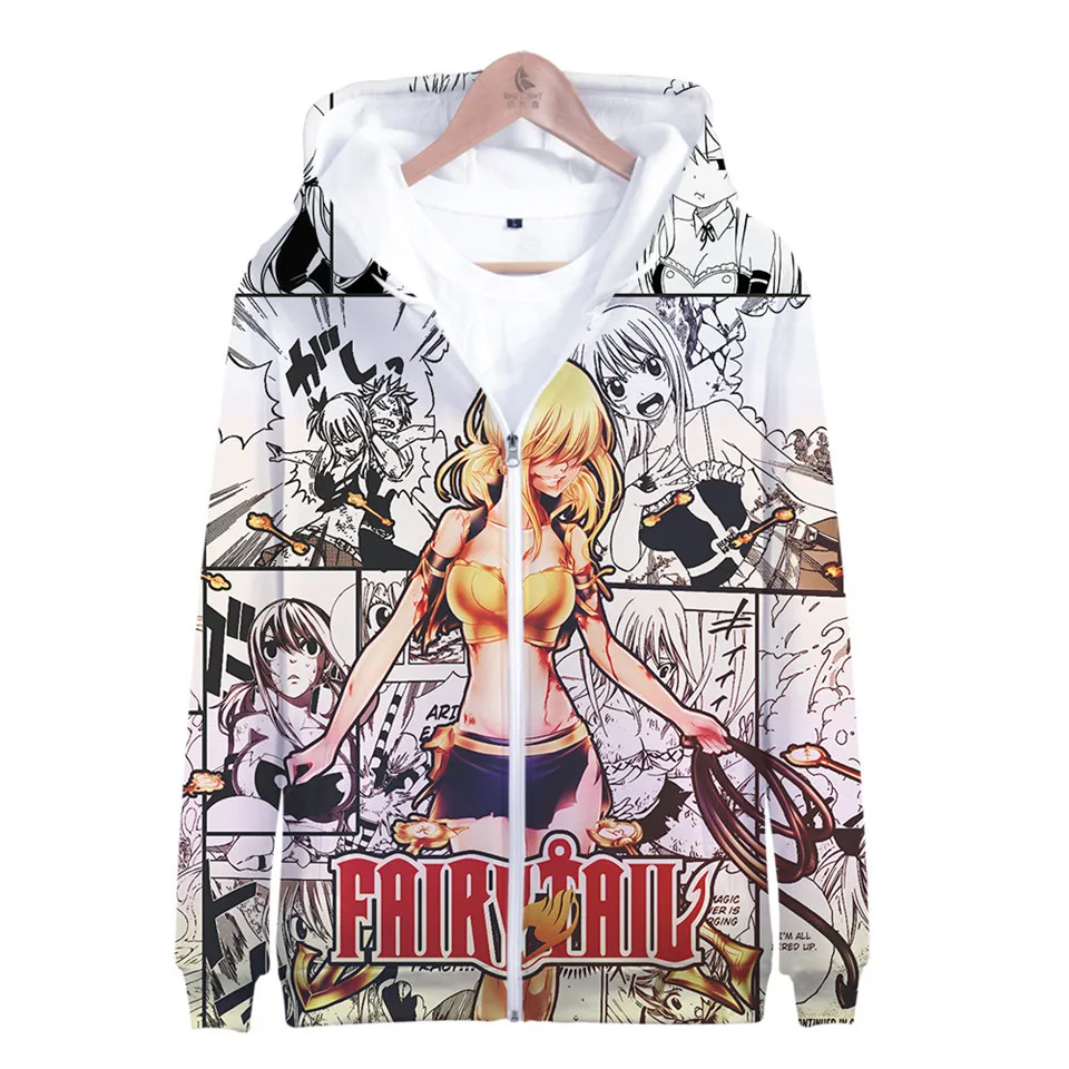 Толстовка с капюшоном и длинным рукавом для косплея свитшот 3D принтом аниме Феи