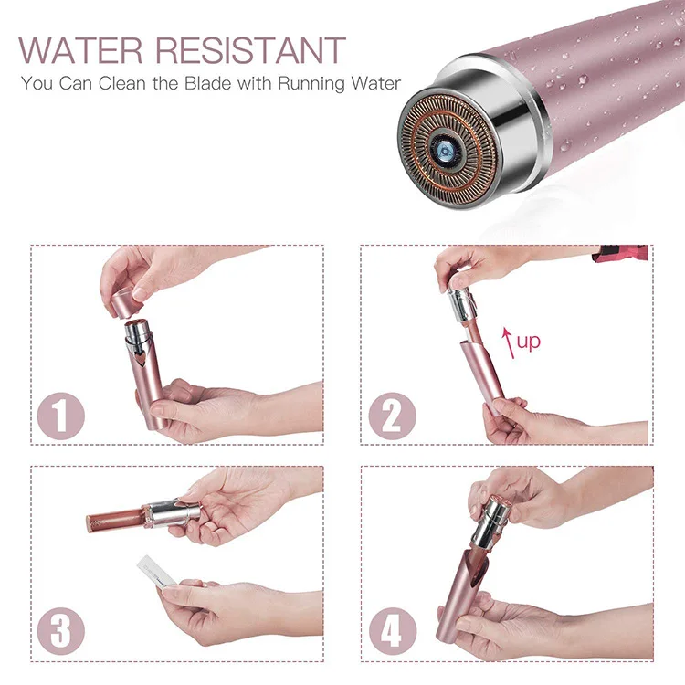 Портативная карманная Машинка для удаления волос на лице безболезненный триммер