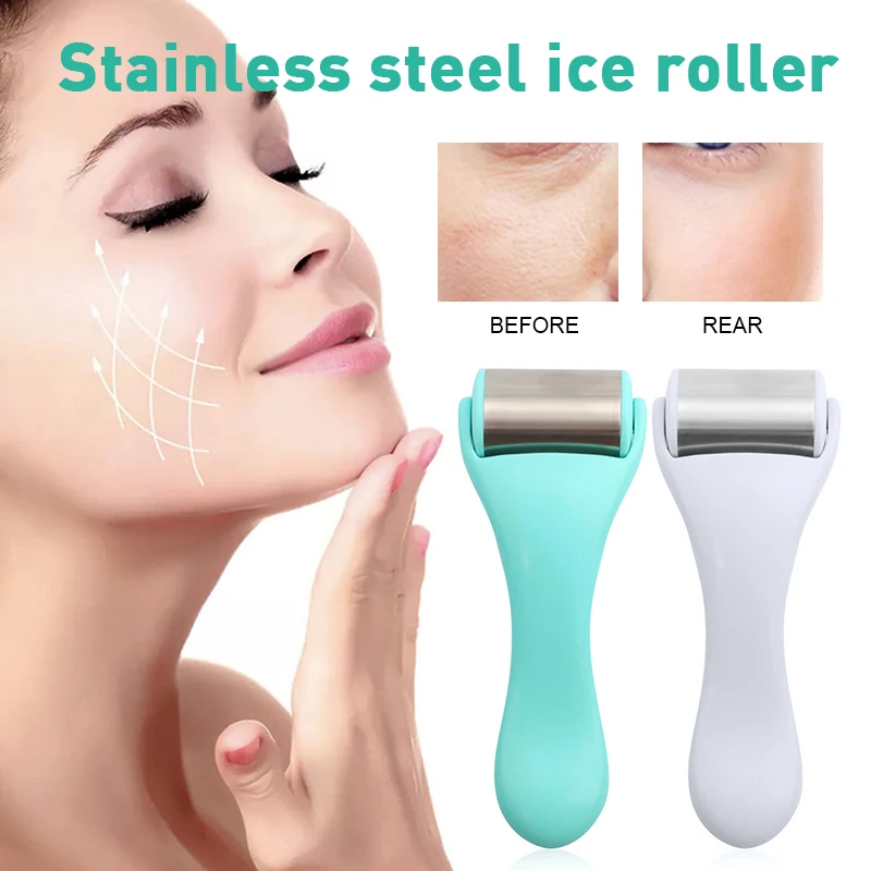 

Portable Ice Roller For Face & Eye Puffiness Migraine Pain Relief And Minor Injury Stainless Steel Face Roller Skin Care Tools
