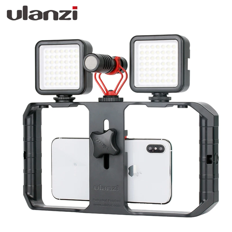 Ulanzi U-Rig Pro смартфон видео Риг мобильный Vlogging Filmmaking стабилизатор с 1/4 винтом Холодный башмак крепление для iPhone Xiaomi