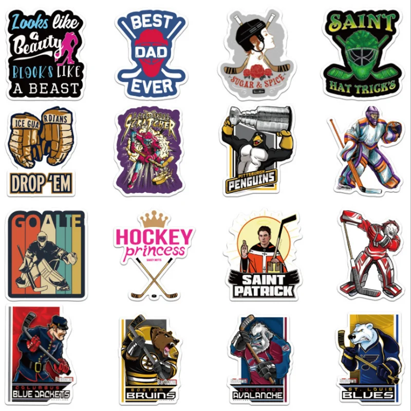 Lote de 10/30/50 Uds. Para ordenador port&aacute;til de grafiti, pegatina impermeable para decoraci&oacute;n de Hockey sobre hielo, serie deportiva, creativo, venta al por mayor-1