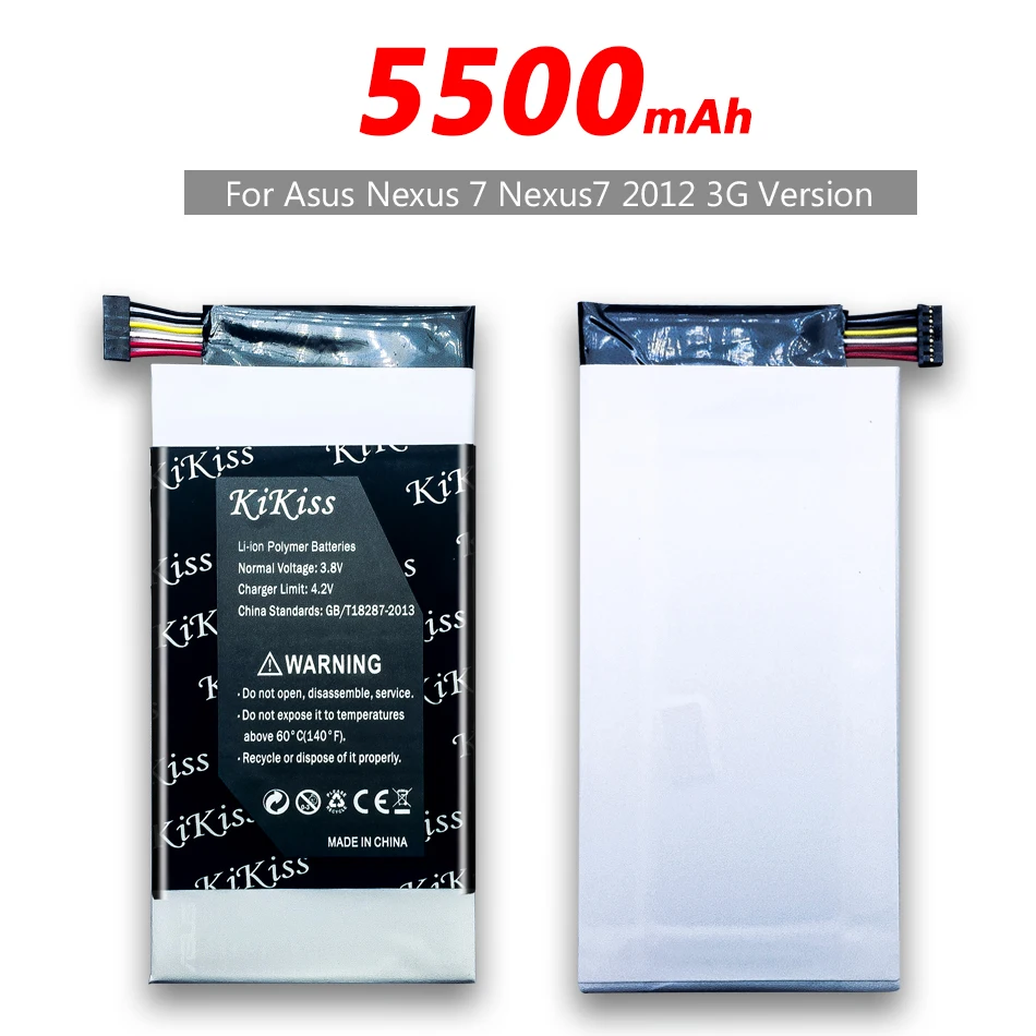 Большая батарея 5500 мАч для Asus Google Nexus 7 2012 год Nexus7 32 Гб 3G версия (C11-ME370TG) инструмент |