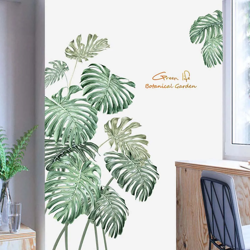 # S 1 шт. DIY тропический пляж пальмы листья Наклейка на стену современное искусство