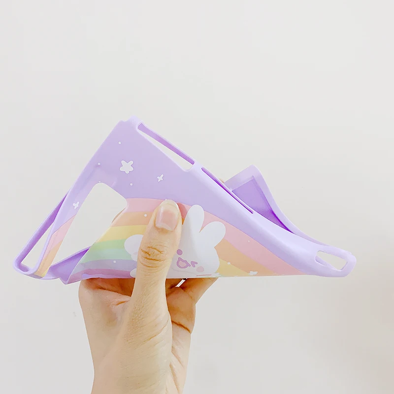 

Rainbow Bunny cute purple soft protective case shell for nintendo switch for girls