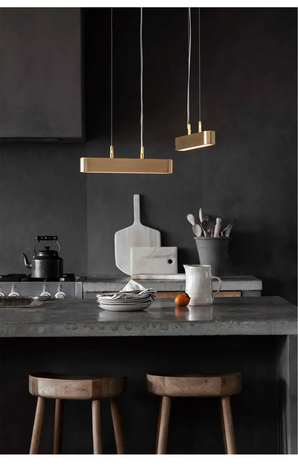 Restaurant chandelier led strip light modern minimalist designer Nordic style creative dining room table art lamp | Освещение