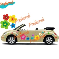 hippie car sticker hippie flowers assorted colours flower sticker for scooter bicycle notebook laptop mobile phone car sticker
