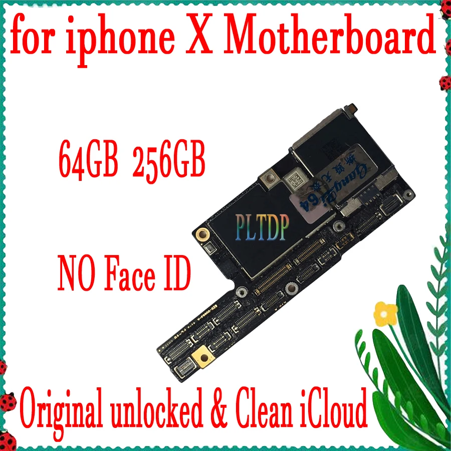 Заводская разблокированная материнская плата для iPhone X оригинальная 64 Гб 256 ГБ с