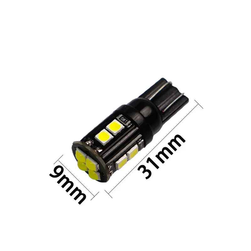 10 шт. T10 1 Вт светодиод 12 smd 3030 светодиодные выпуклые и плоские чипы 80MA W5W 168 Лампа