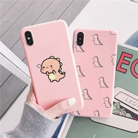 cute dinosaur liquid silicone phone case for iphone 13 12 11 pro max xr xs max x 6s 7 8 plus se 2020 soft candy couple cover