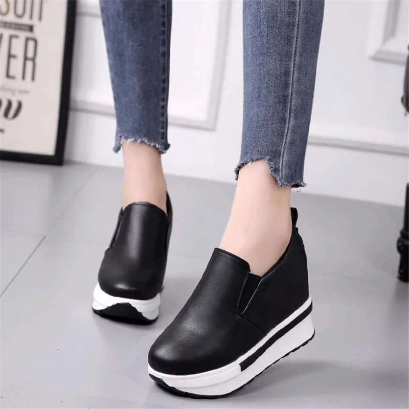 

High Quality Muffin Heavy-bottomed Shallow Mouth of Shoes Women Shoes Casual Shoes A Pedal Student Bottom Shoes