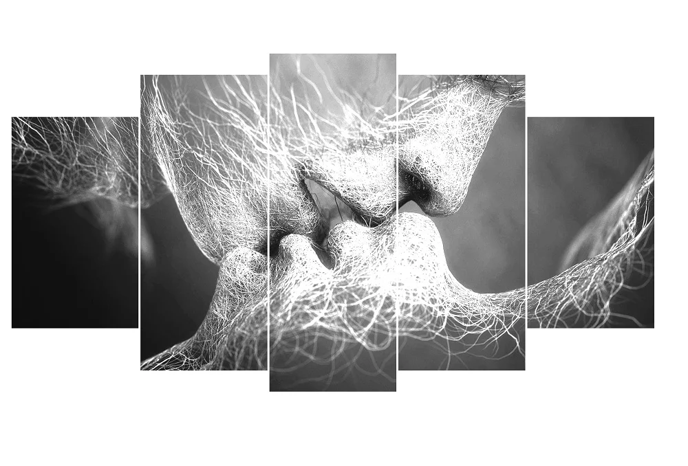 Скандинавский HD печатный плакат 5 шт. на холсте абстрактные влюбленные Куадрос