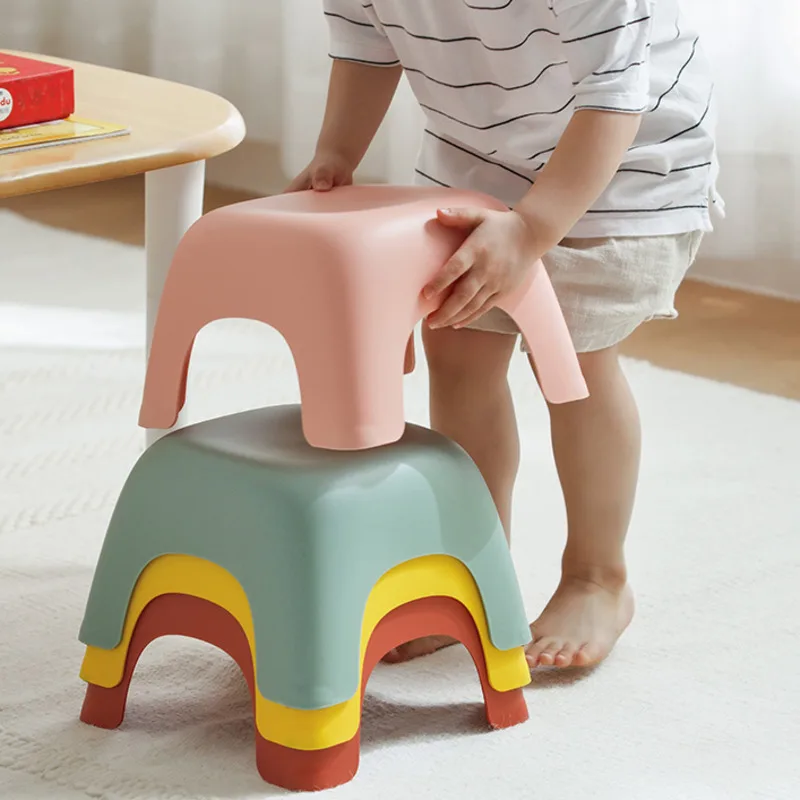 

Детские Нескользящие стулья для ванной комнаты, небольшие удобные красочные пластиковые стулья