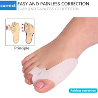 1 pair hallux valgus pro foot toes separator toe bunion corrector shield orthopedic braces correct orthotics big bone toe pillow