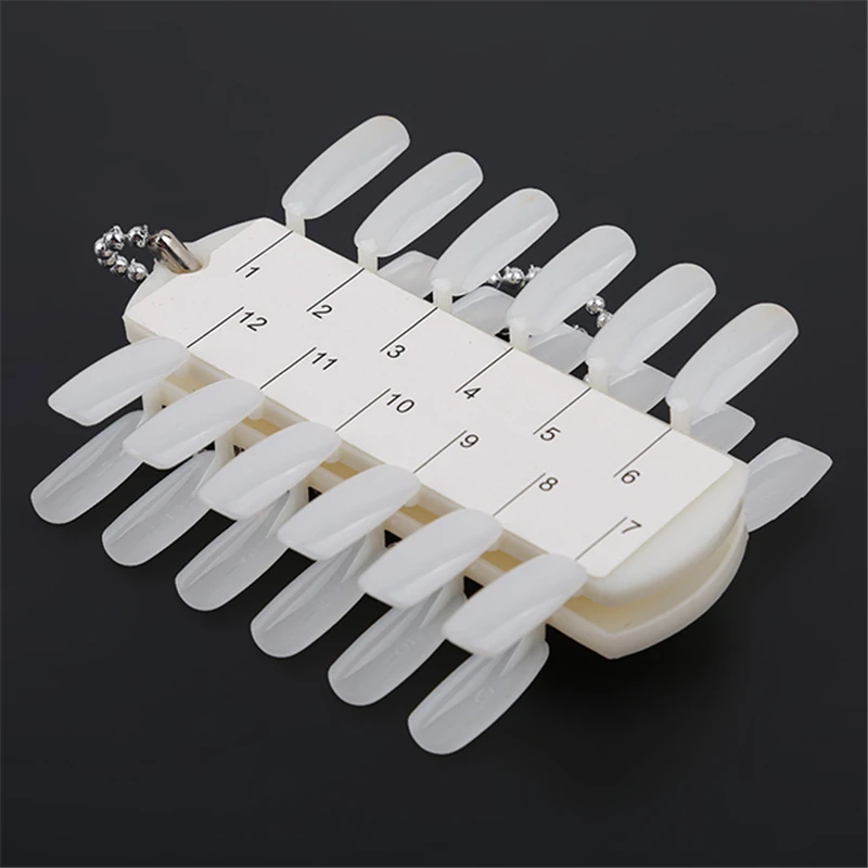 

1PC White Professional 24 Tips Practice Fake Nail Nail Tool Plastic Nail Color Chart Shelf Nail Art Salon Showing Display With