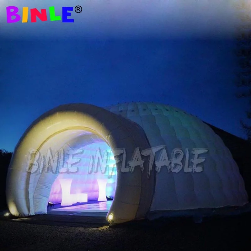 Bestellen 10m Riesen Outdoor Aufblasbare Kuppel Zelt Werbung Schnee Iglu Kommerzielle Veranstaltung Zelt Ausstellung LED Hochzeit Zelt Für Verkauf