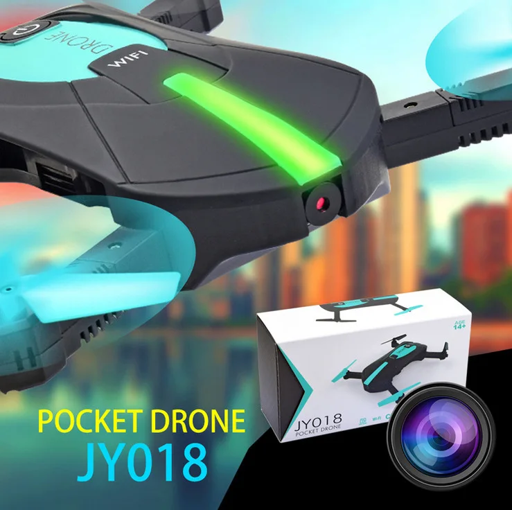 RC Дрон JY018 складной Квадрокоптер селфи вертолет мини с Wi-Fi камерой HD карманный |
