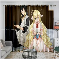 fairy tail anime window curtain ringshooks curtains for windows cartoon flat kitchen curtains home decoration micro shading