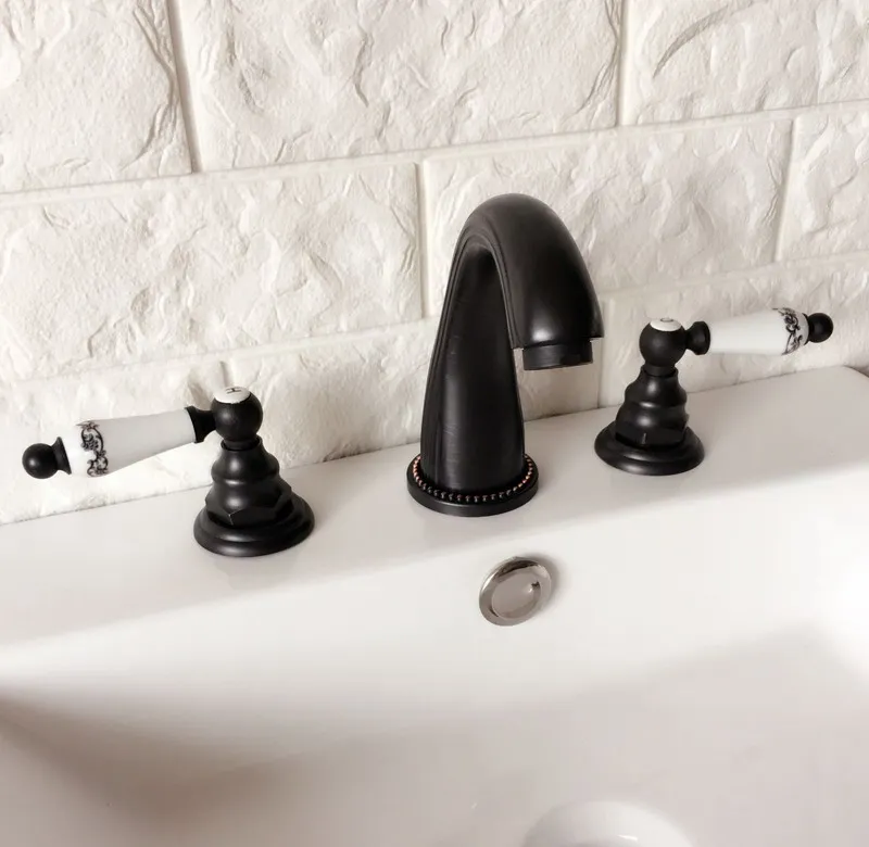 Масло втирают Бронзовый Ванная комната и кухня смеситель для раковины Смеситель