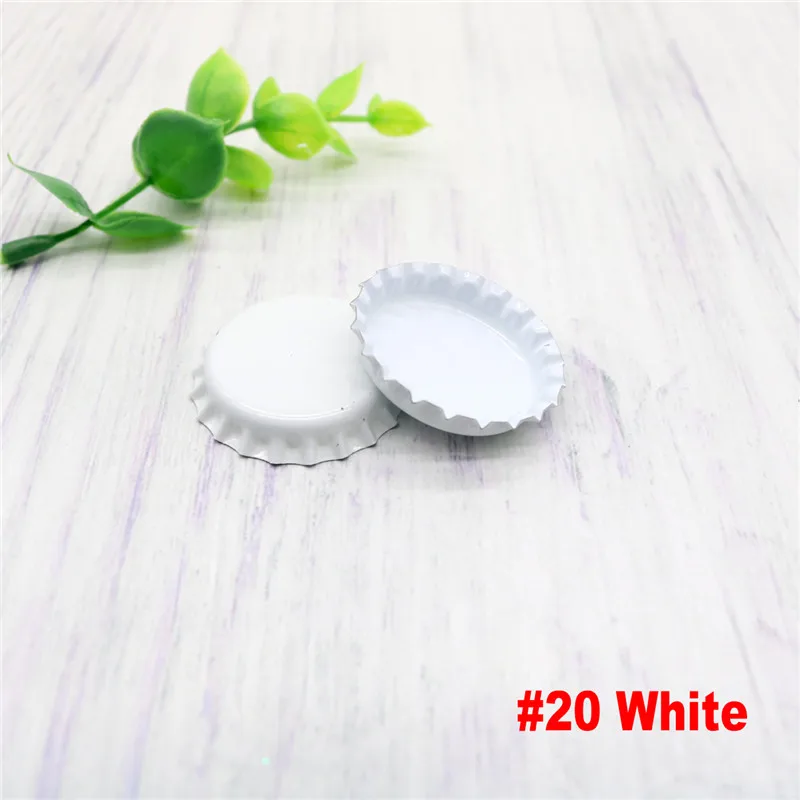 100 шт./упак. цветная Круглая Плоская Бутылочная крышка 25 мм для творчества