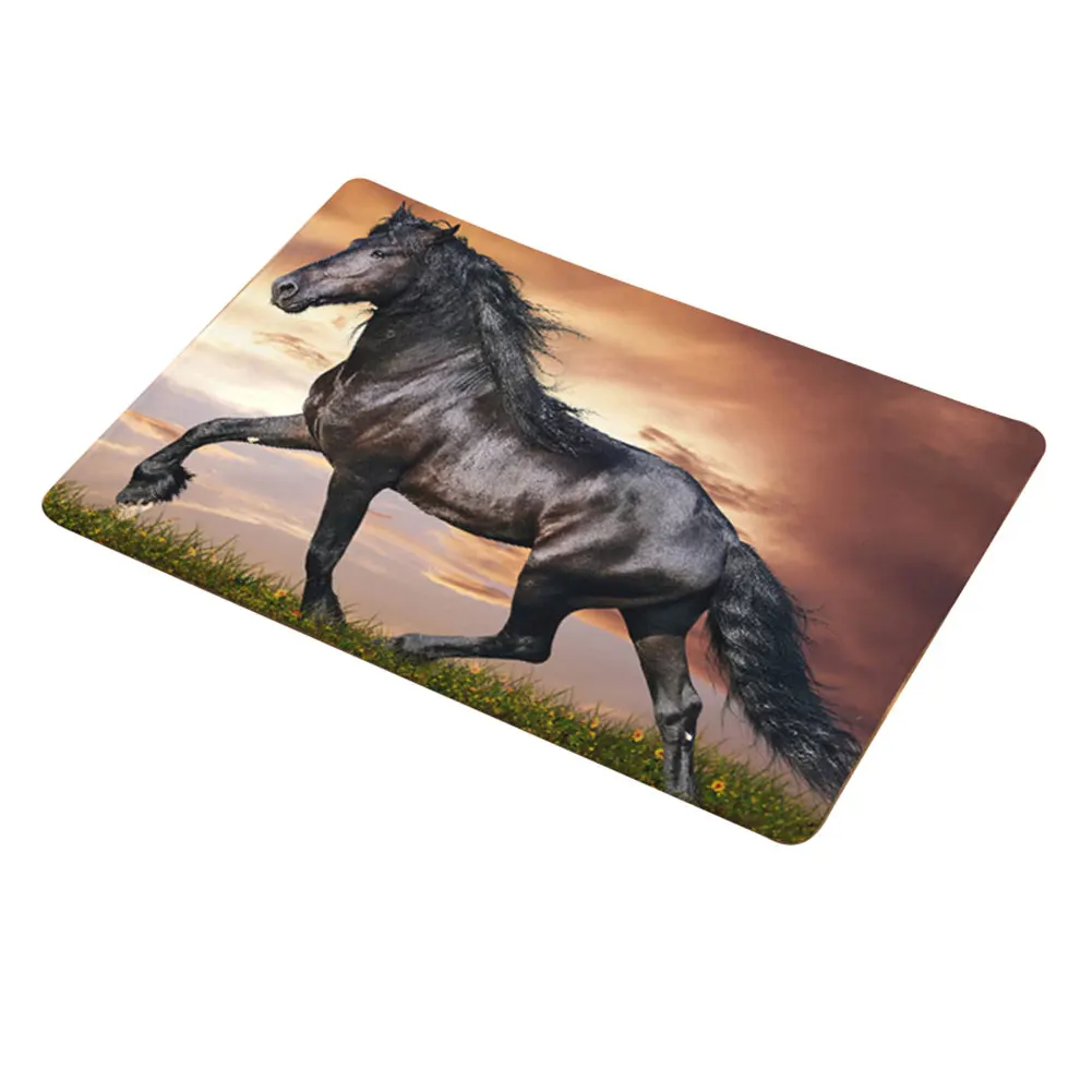 Коврик для двери в стиле животных и лошадей напольный ковер гостиной фланелевый