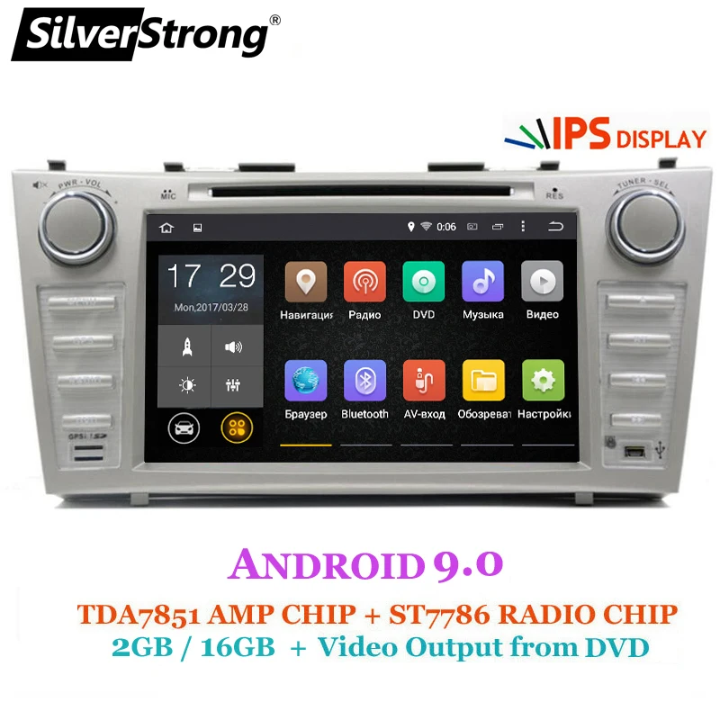 SilverStrong ips 2Din Android9.0 автомобильный DVD для TOYOTA CAMRY AURION v40 2007 11 авто радио с google play|car dvd|dvd