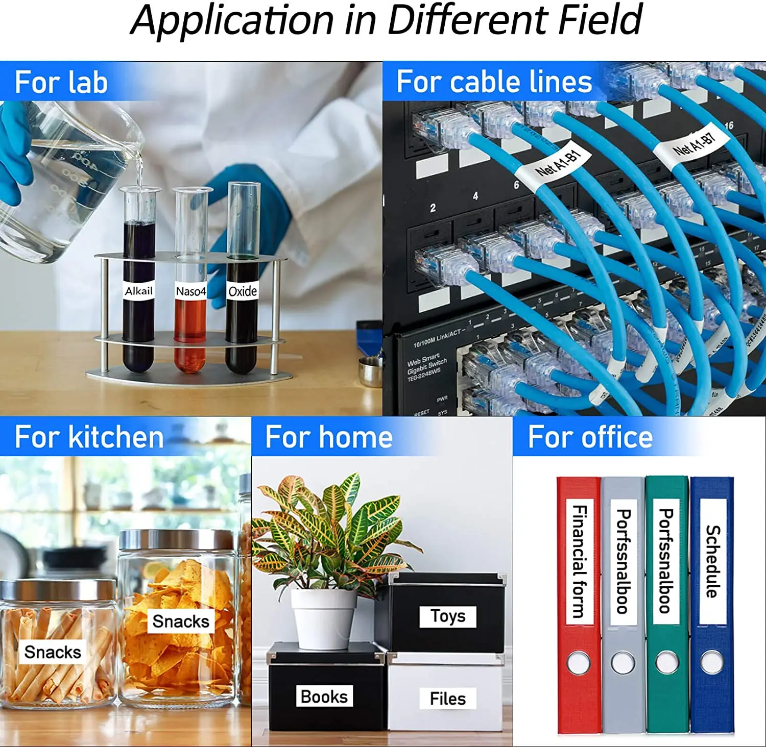 Лента для этикеток 18 мм совместимая с Brother устройство PT310 ламинированная черная