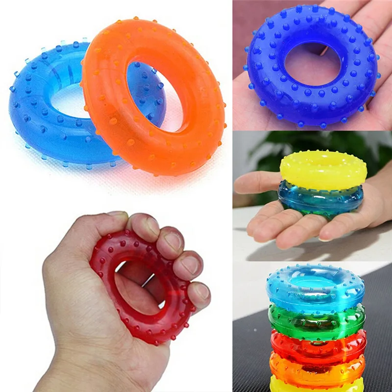 

50KG Strength Hand Grip Muscle Power Training Rubber Easy Carrier Hand Grips Fitness Rubber Ring Exerciser Expander Gripper
