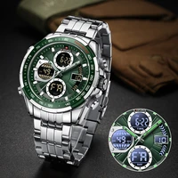 naviforce new business mens watches analog digital sports waterproof wrist watch stainless steel quartz clock relogio masculino