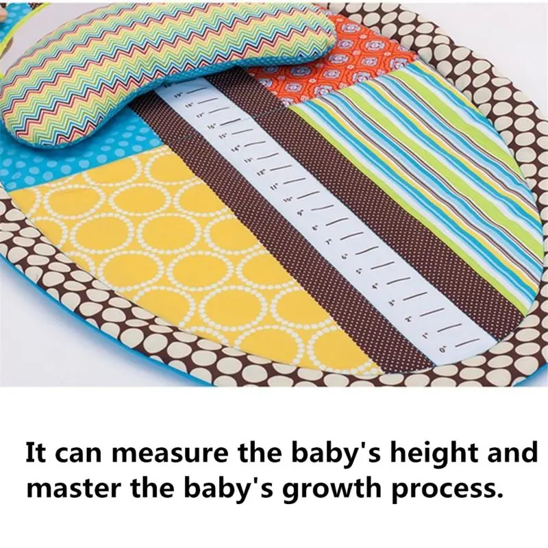 

C5AF Tummy Time Activity Play Mat - Ergonomic Plush Pillow - Baby Mirror - Squishy Toys - Changing Pad - Height Measure Chart -