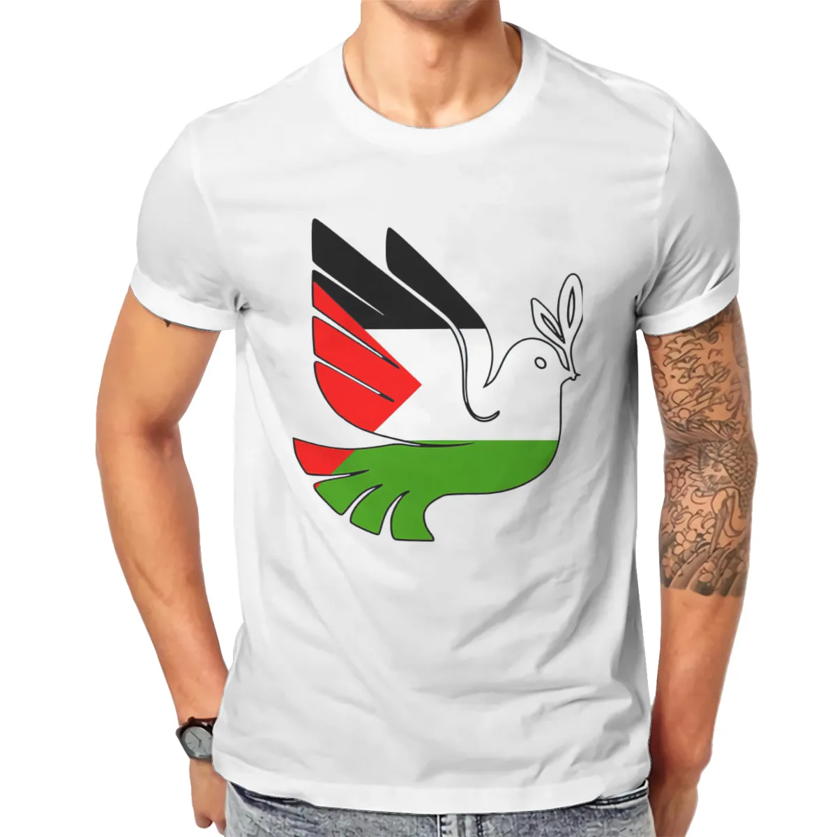 

Palestine Peace T shirt Men T shirt summer T-shirt
