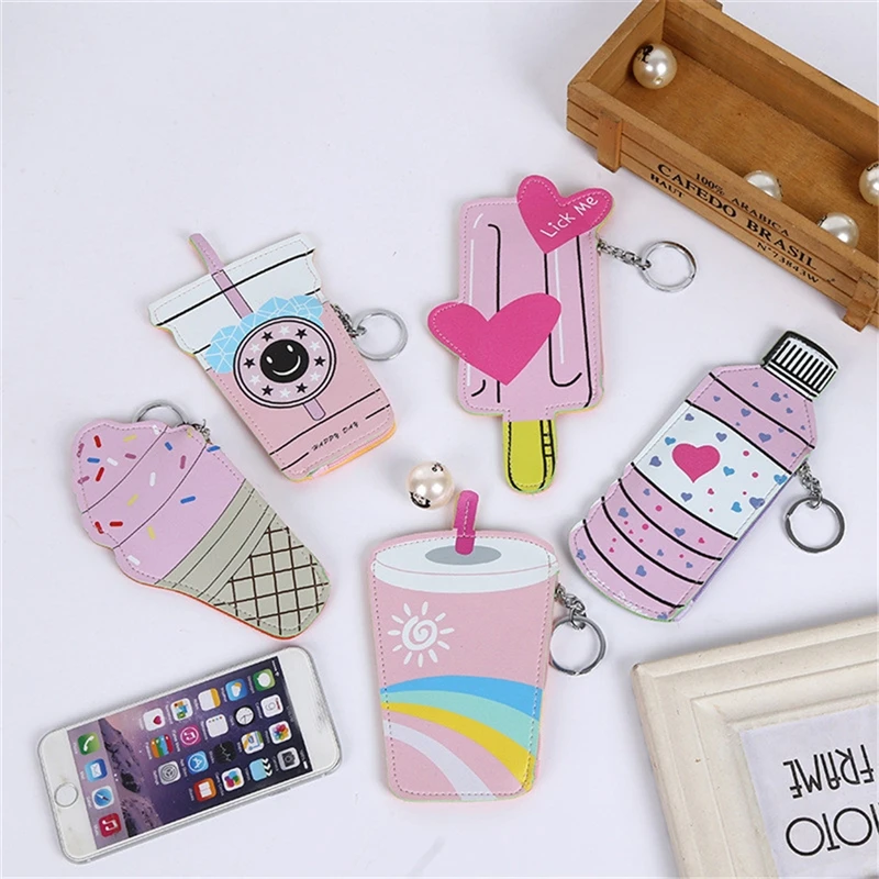 

Child Coin Card Small Bag Keychain Bag Girls Purse Cartoon Fun Drink Coin Bag Creative Coin Purse Mini Styling Purse