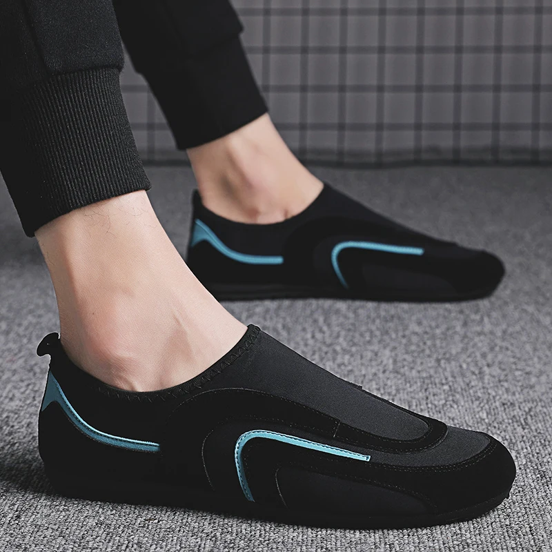 

Summer Breathable Men's Peas Korean Trend Casual Shoes Jokers Lazy People's Feet Social Old Beijing Shoes