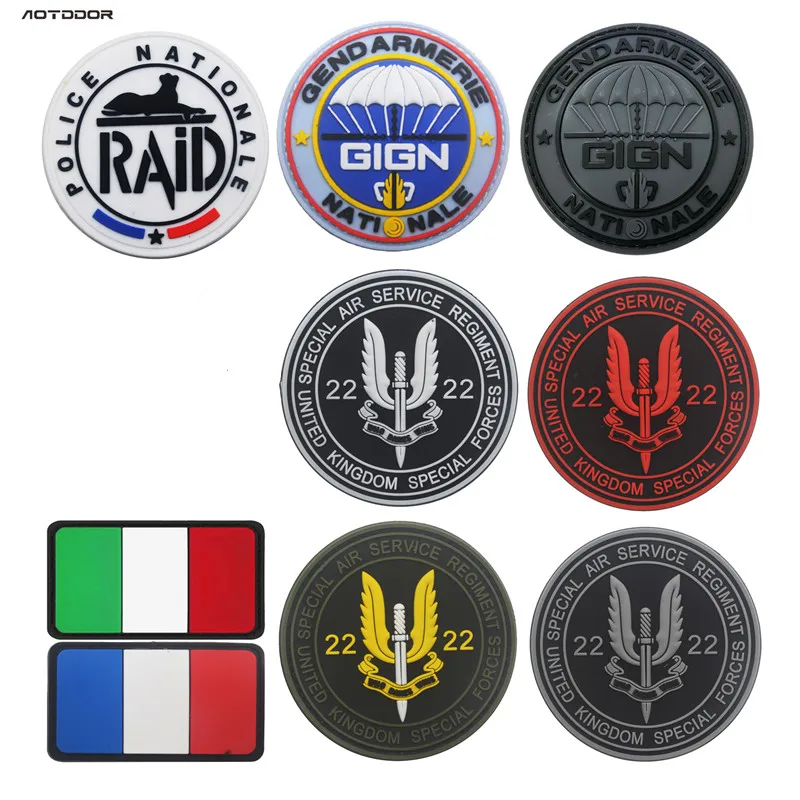 ПВХ Франция GIGN RAID нашивки Италия спецназ крюк петля резиновый Тактический значок