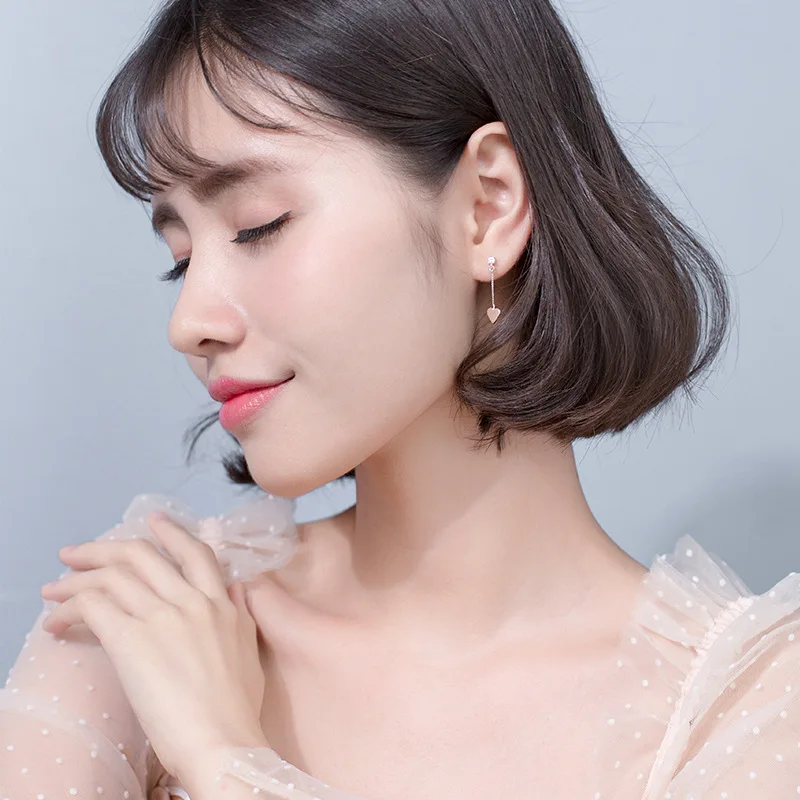 Trusta новые серьги серебристого цвета 925 пробы Бижутерия гвоздики любовь подарок