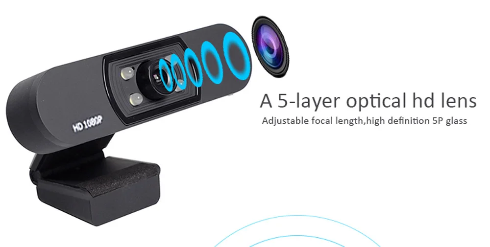 Веб-камера DeepFox 1080P hdвеб-камера со встроенным HD микрофоном 1920x1080 p USB Plug& Play веб-камера широкоформатное видео