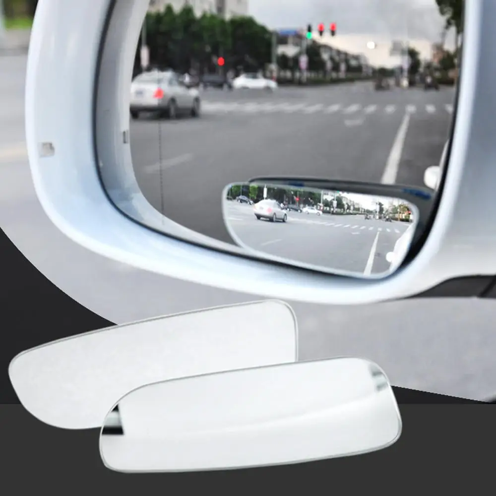 

2Pcs Car Blind Spot Mirror 360 Degree Adjustable Wide Angle Convex Rear View Mirror Car Parking Rearview Mirror Round Long