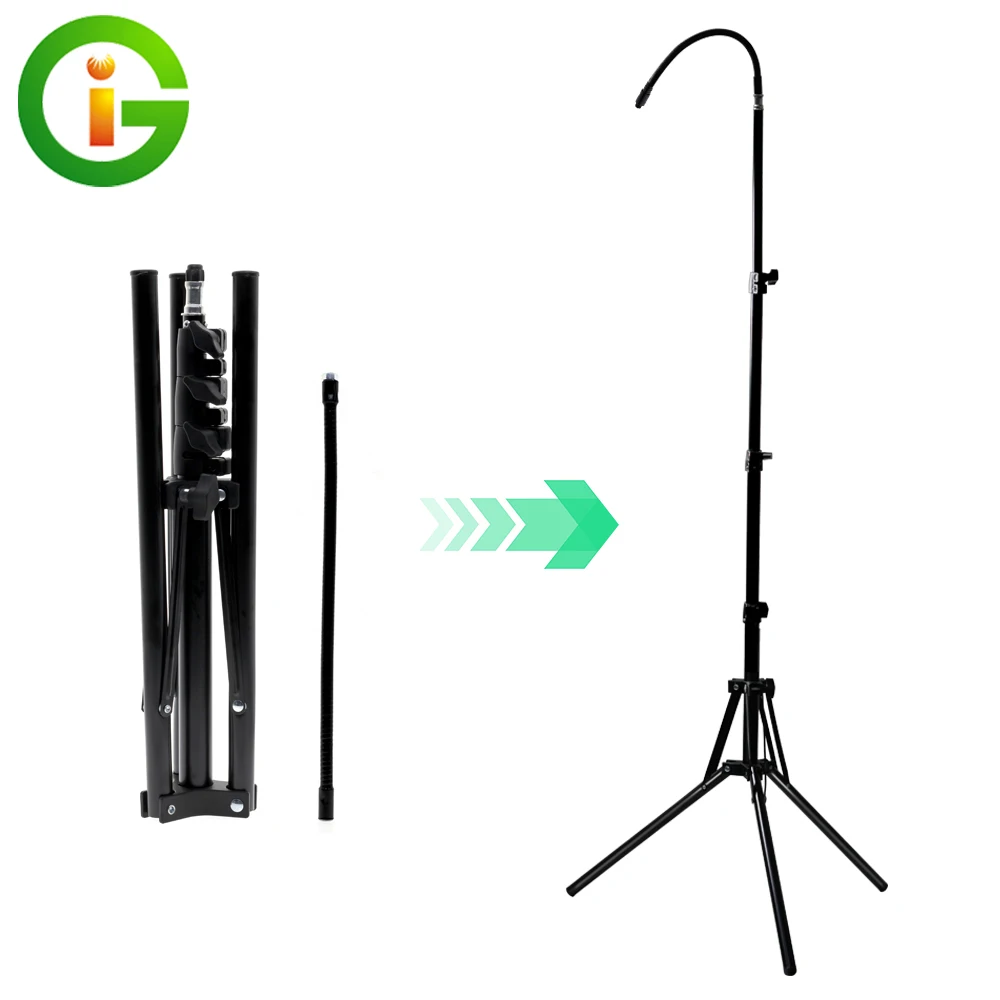 Accessories Floor Standing Tripod With Metal Hose Bend Freely 360 Degrees