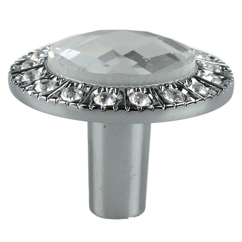 1 шт. Кристальное стекло Прозрачная Круглая Ручка Потяните сверкающая ручка из