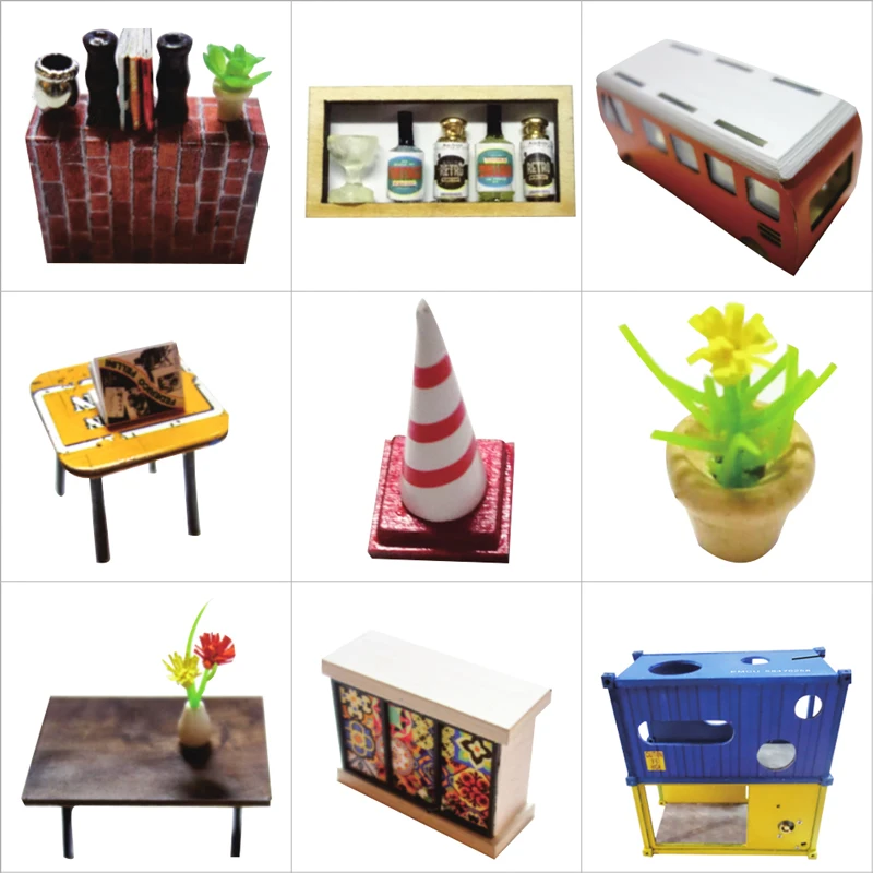 

Mini Handmade Dollhouse container truck wooden house Miniature Assembly furniture kit doll house Toys for Children gift
