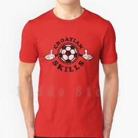 croatia soccer hrvatska fan shirt t shirt diy big size 100 cotton croatian croatia hrvaska soccer football retro comic europe